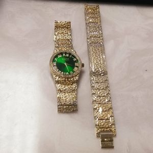 BM Bling master watch with matching bracelet
